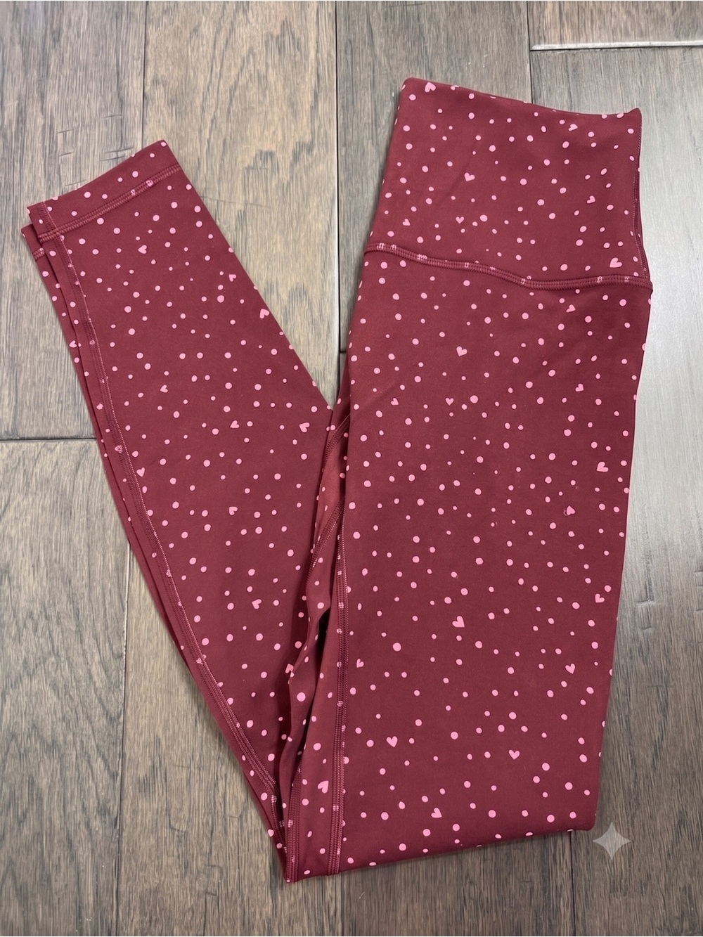NEW Lululemon Align No Line High-Rise Pant 25" Heart Scatter Dot Print Candy